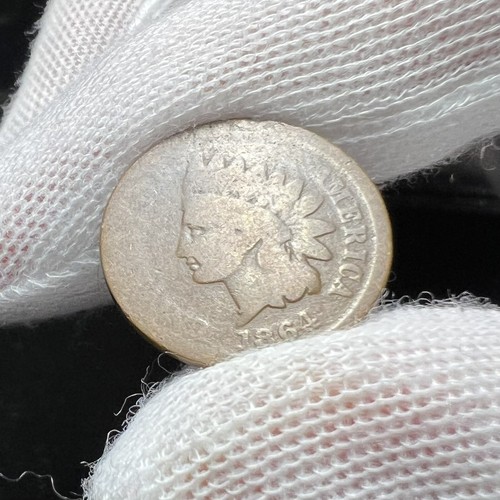 1864 L Ribbon/Pointed Bust Indian Head Cent Better Date Run From Old