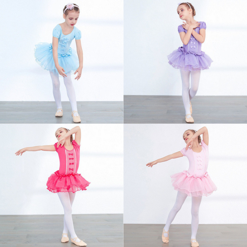 Robe Tutu Danseuse Fille Ballet Rose Bleu Violet Leotard Maillot Accessoire