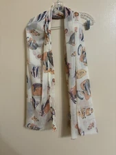 Joy Susan Scarf Wrap Clown Fish Angelfish Sheer Aquarium Zoo Theme