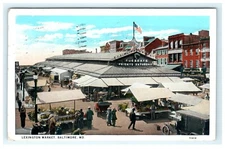 1929 Lexington Market Baltimore MD, Maryland Early Postcard