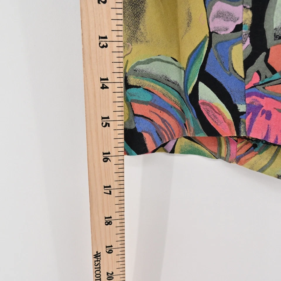 Top corto vintage años 80 para mujer talla 9 ecléctico indie multicolor abstracto sin mangas Foto 4 de 4