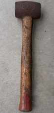 Vintage Garland  Rawhide No. 2 Leather Mallet Hammer USA Nice Shape No Rawhide