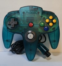 Nintendo N64 Ice Blue Controller OEM - NUS-005 Tight Stick Great Condition