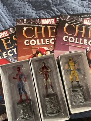 Marvel Eaglemoss Chess Collection 1 2 3 Spider-Man Wolverine Ironman Figures
