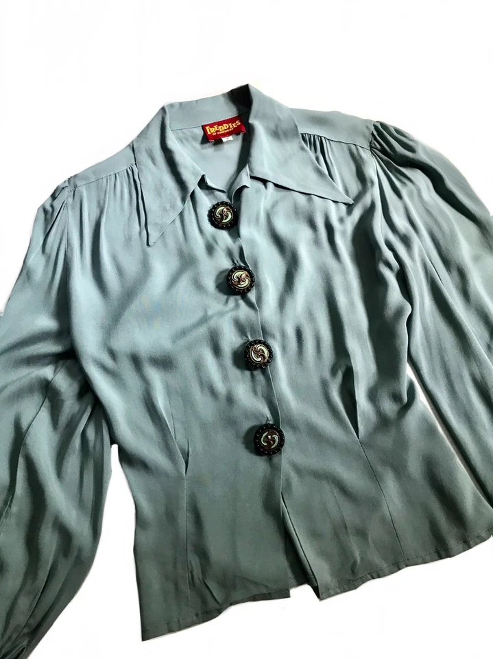 vintage 1930s 1940s carved celluloid button / set of four Art Deco self-shank - Image 2 of 4