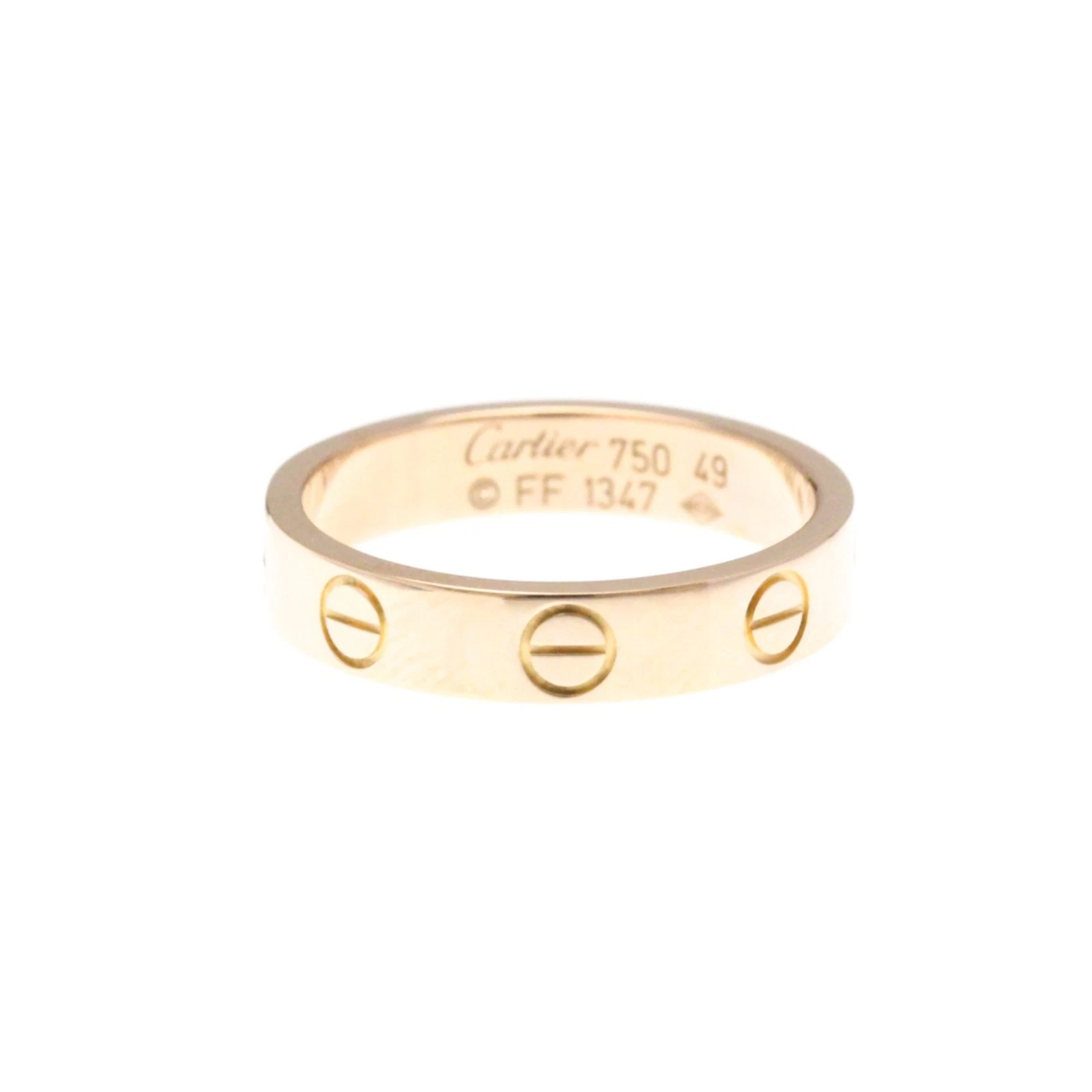 Cartier Mini Love Ring Pink Gold (18K) Fashion No Stone Band Ring ... BF586696