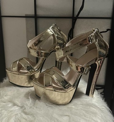 Candace Cosplay Shuhe Genshin Impact Gold High Heels Uwowo Absatz Pumps Neu