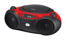 GPX BC232R Black/Red LCD Boom Box Auxiliary Built-In AM/FM/CD Player