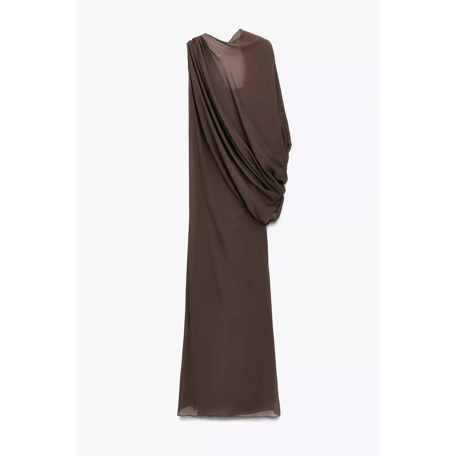 Vestido Largo Zara Edición Limitada Multiposición Capa Combinación en Marrón XL NUEVO CON ETIQUETAS