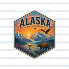 Alaska Vintage Bumper Vinyl Decal Sticker Souvenir Travel A