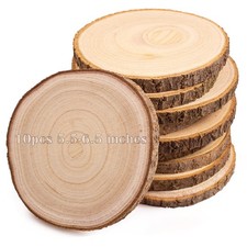 10pcs Rustic Wood Slices Centerpieces 5.56.5 Inch Circles DIY Crafts