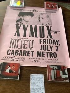 XYMOX  / MOEV  7/7/1989 Concert Poster Cabaret Metro Chicago
