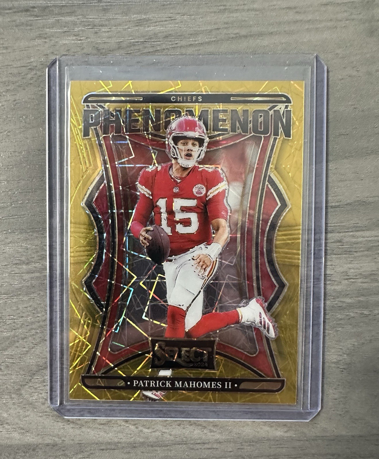 Patrick Mahomes II 2024 Panini Select Phenomenon Gold /10 Kansas City Chiefs