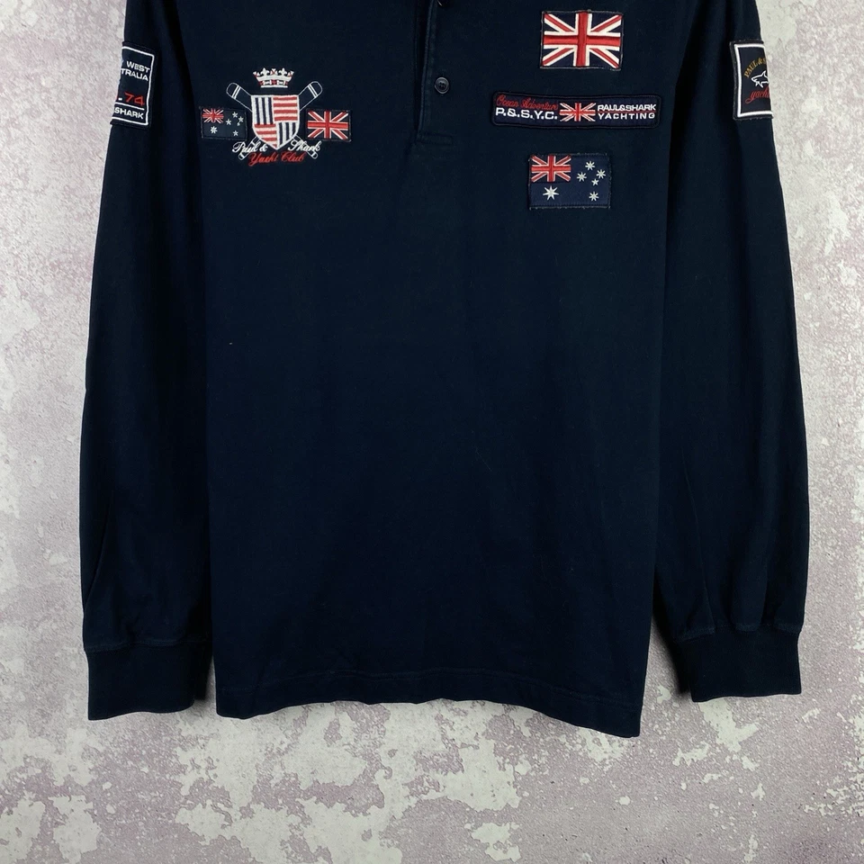 Sudadera Vintage Paul & Shark Azul Lujo Hombre Manga Larga Italia Talla L Foto 3 de 4