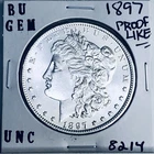 1897 BU GEM MORGAN SILVER DOLLAR UNC MS+++ U.S. MINT RARE COIN 8214