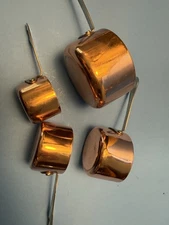 Copper measuring cup set stainless handles