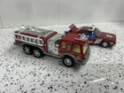 Fire Truck Plastic & Fire Car Metal Vintage Toy Matchbox Plymouth Fury 1979￼