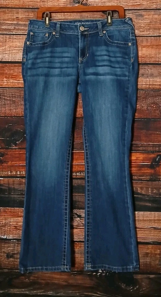 Maurices Jeans Size 12 Short Boot Cut Mid Rise Blue Denim Stretch  - Image 3 of 4