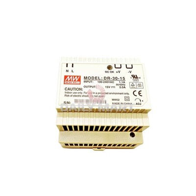New In Box MEANWELL DR-30-15 15V 2A Switching Power Supply