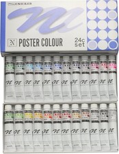 NICKER Watercolor Paint Poster Color 24 color set 20ml No. 6 JAPAN