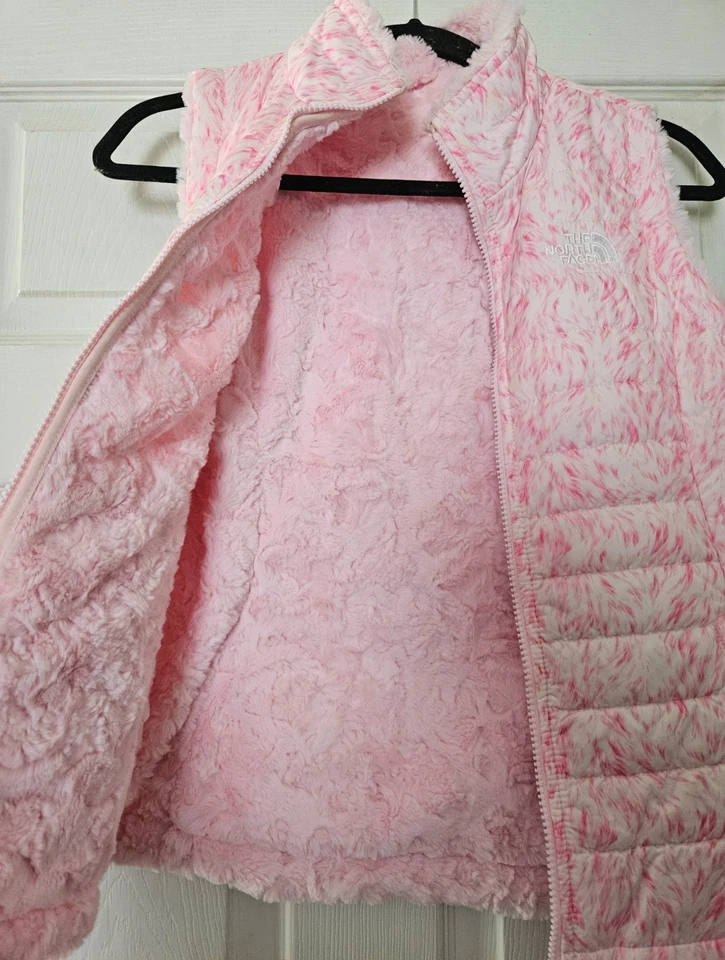 Girl's The North Face Reversible Mossbud Pink Swirl Vest/ US Size Med 10-12 - Image 4 of 4
