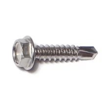 MIDWEST FASTENER 09843 Self-Drilling Screw, #8 x 3/4 in, Zinc Plated Stainless