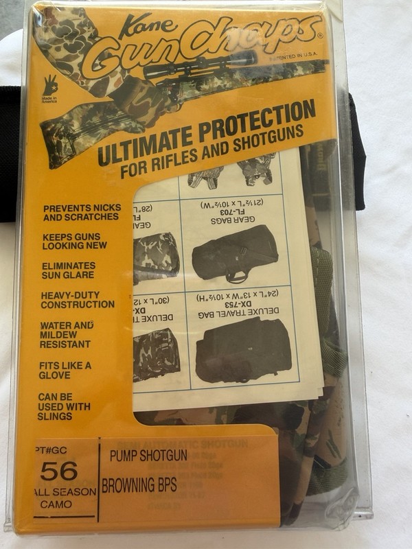 Kane Gun Chaps Ultimate Protection Browning BPS Pump Shotgun 56 All Season Camo