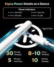 Pencil for Ipad A16 11Th 10Th Gen, Stylus Pen for 2018-2025 Apple Ipad 11/1...