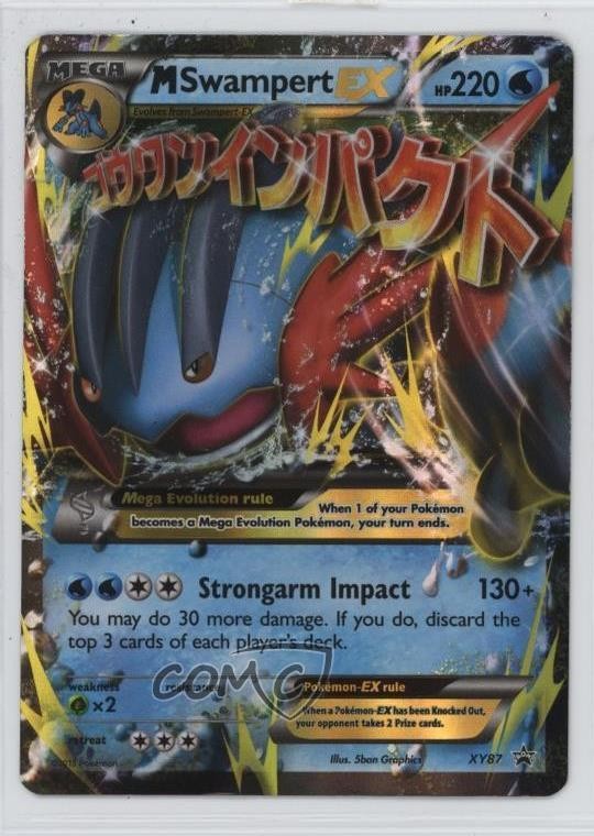 M Swampert EX Pokémon XY Black Star Promo #XY87
