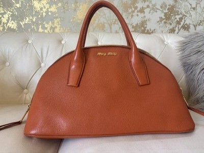 MUI MUI Orange bowler handbag