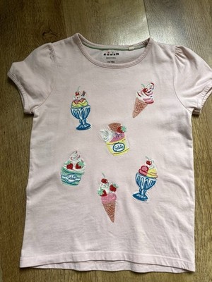 Mini Boden Lotus Eis Puffärmel Superstich Top in Rosa 7-8 Jahre