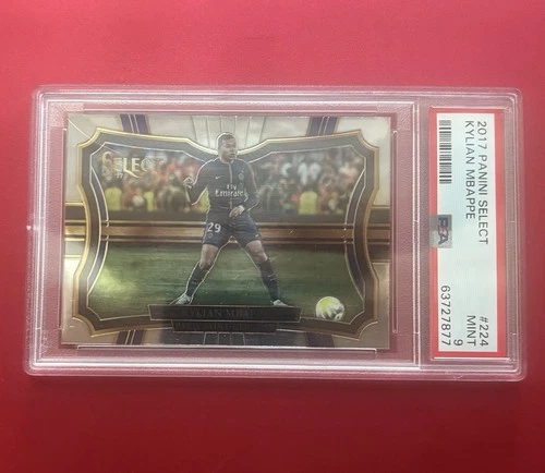 2017 PANINI SELECT #224 KYLIAN MBAPPE ROOKIE RC PSA 9 ROOKIE