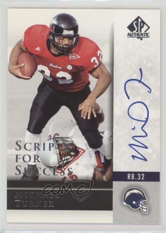 2004 SP Authentic Scripts for Success Michael Turner #SS-MT Rookie Auto RC 1i0
