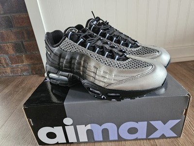 Nike Air Max 95 Palace Silver Black Low Top Lace Up Sneaker Rubber Sole