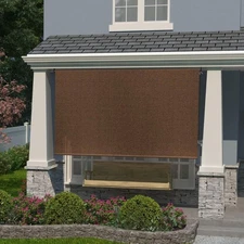 Coolaroo Exterior Roller Shade, Cordless Shade with 48W x 72H, Mocha -NEW!