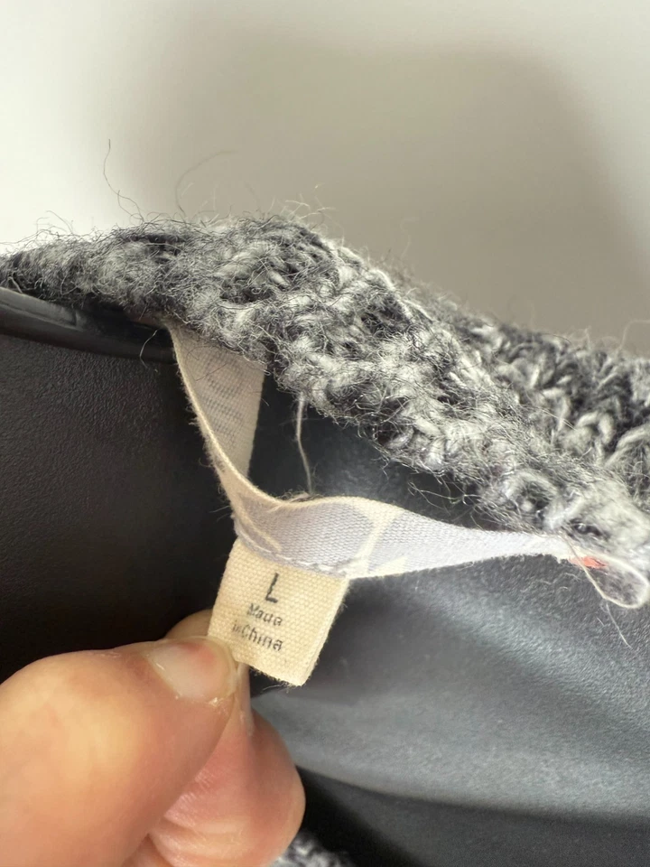 Suéter Pullover Para Mujer Jolt Búho Tejido Jaspeado Gris Talla Grande Foto 4 de 4