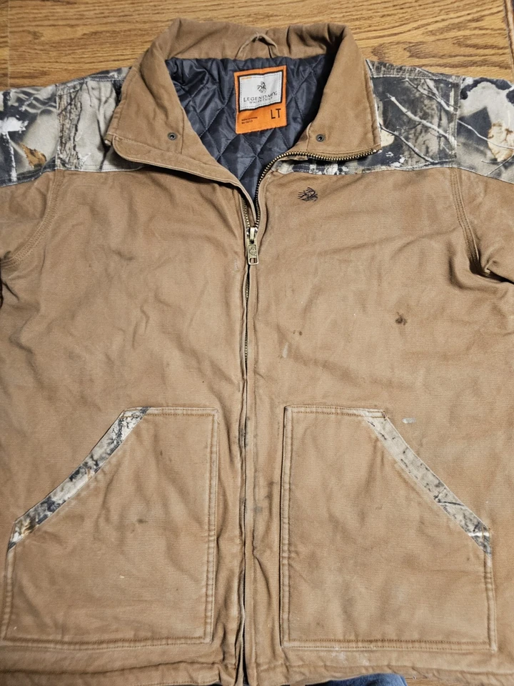 Legendary Whitetails 6234 Canvas Brown Camo Insulated Jacket Men's LT RN 132717 - Image 3 of 4