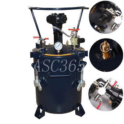#ad 5gal 20L Pressure Feed Paint Pot Tank Spray Gun Paint Pressure Mixing Bucket $517.00