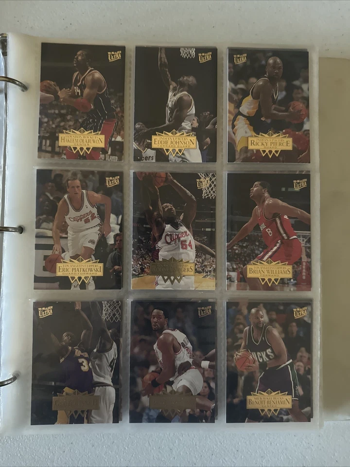 Juego de 2 Fleer Ultra Series 1995-96 201-350 con 36 novatos Kevin Garnett, Finley Foto 3 de 4