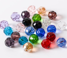 20Pcs Bulk Faceted Earth Crystal Glass Beads Loose Jewelry Findings 10mm Beads