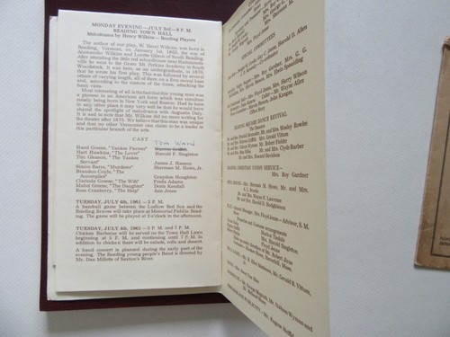 Reading, VT Centennial 1772-1872 Reprint, Bi-Centennial Program & Tele Directory - Bild 10 von 15