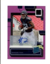 HASSAN HASKINS 2022 CLEARLY DONRUSS RATED ROOKIE PURPLE AUTO RC #173/175 BD3409