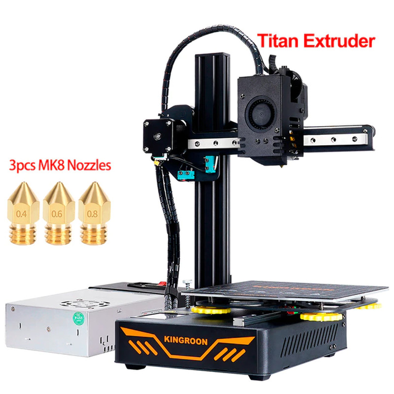 Nueva impresora 3D extrusora de titanio KP3S 3.0 mejorada kit hágalo usted mismo impresora 3D KINGROON PEI
