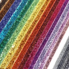 10mm Sparkly Glitter Ribbon By The Metre - 20 Colours - Perfect For Christmas UK