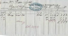 The Caledonian Railway Co.Clydesdale Weights Stn 1880 Ggow Cancel Invoice  39515