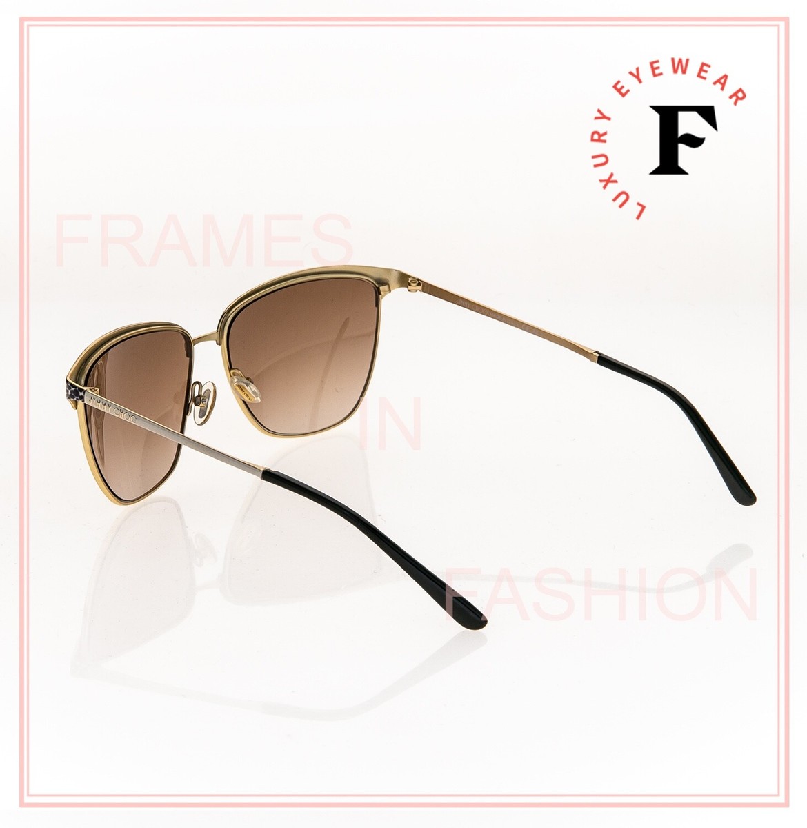 JIMMY CHOO LAURA Gold Brown Animal Leopard Print Enamel  display picture 2