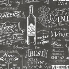 CK36631 - Kitchen Style 3 Wine Chalkboard Black White Galerie Wallpaper