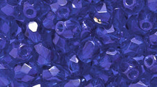 4mm Cobalt Blue Faceted Round Fire Polished Czech Glass Beads 100 Preciosa