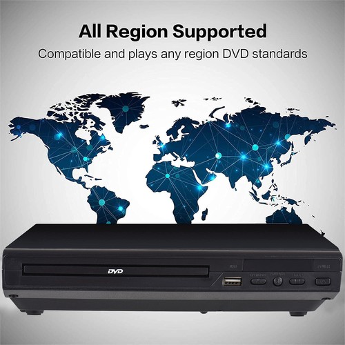 DVD Player, AV Output, All Region Free CD DVD Players for TV, USB Player H4I8 - Picture 3 of 12