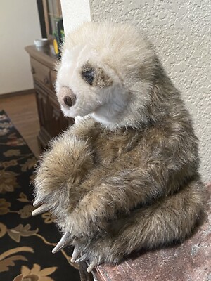 Folkmanis Sloth Hand Puppet FOLKTALES Furry Folk Full Body Plush Toy, Cute!
